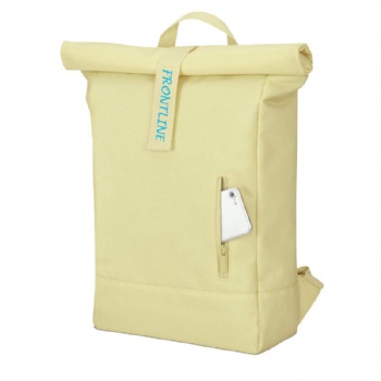 Eco-friendly cool gray rPET rucksack bag rolltop