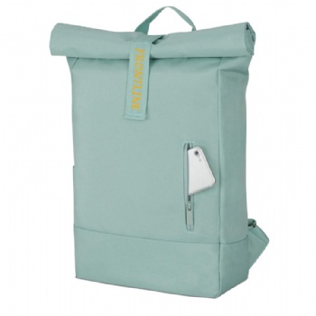 Eco-friendly cool gray rPET rucksack bag rolltop