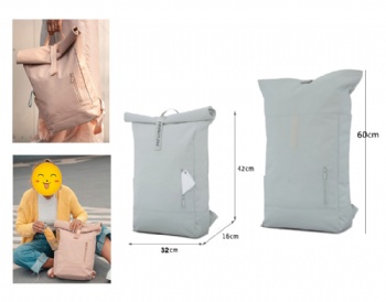 rPET 600D polyester rolltop rucksack backpack bag