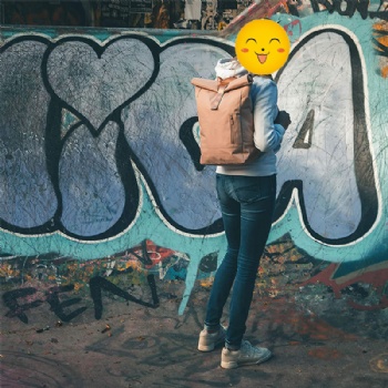 Minimalism non-toxic teal rPET 600D top rollup rucksack backpack bag
