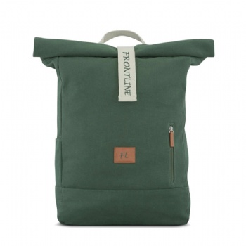 Minimalist canvas rolltop backpack girls rucksack