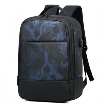 Multi-functional waterproof camouflage 15.6 inches laptop backpack computer rucksack bag with USB charging port