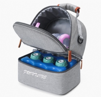 Fashionable compact mammy's cooler backpack bag for baby's milk bottles