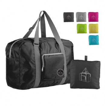 Packable tear resistant ripstop nylon travel extra duffel bag foldable flight carry-on