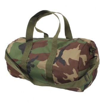 Heavyweight 19 inches vintage woodland canvas duffel bag shoulder bag sports equipment bag
