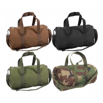 Heavyweight 19 inches vintage woodland canvas duffel bag shoulder bag sports equipment bag