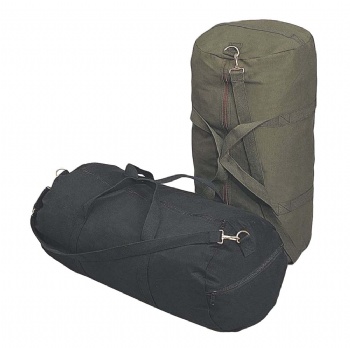 Durable heavyweight tough 16oz canvas barrel gym bag duffel bag