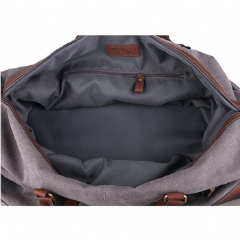Fashion casual style 52L oversized large canvas weekender bag, traveling bag, sports gym bag, and carry-on bag