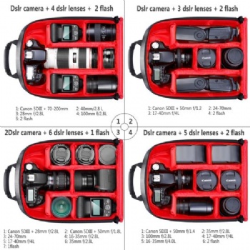 Unique Fancy Shockproof Waterproof Personalized Video Camera Bag Backpack