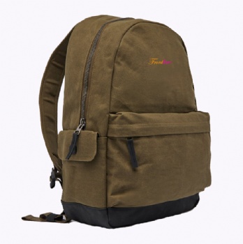 Chic Burgundy 16OZ girls canvas backpack bag