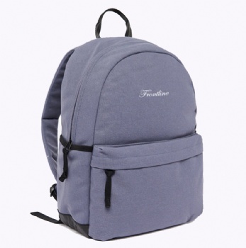 Substantial Olive Drab Canvas School Bag Backpack Classic Rucksack Unisex