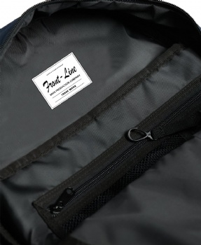 Durable solid black 600D polyester backpack for school students