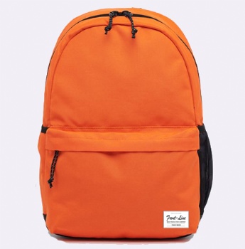 Classic orange 600D polyester schoolbag college backpack bag
