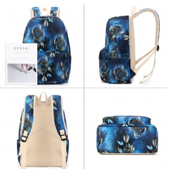 Allover custom patterned sublimation backpack with USB charging port