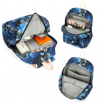 Allover custom patterned sublimation backpack with USB charging port