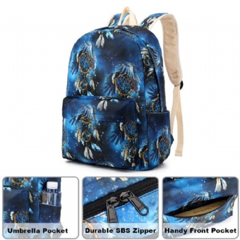 Allover custom patterned sublimation backpack with USB charging port