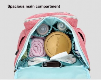 Functional heathered gray diaper BAG backpack