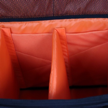 Functional sports gym duffle bag with wall dividers inside
