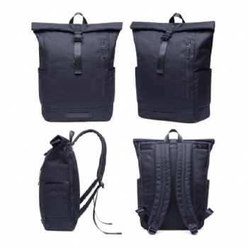 Classic top rollup backpack polyester top rolling rucksack bag