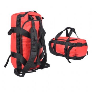 Waterproof tarpaulin travelling duffle bag outdoors gym bag with dual backpack straps