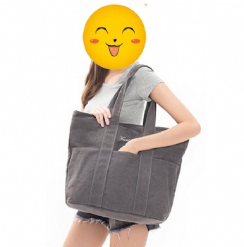 Large cotton canvas tote bag big hand shoulder bag