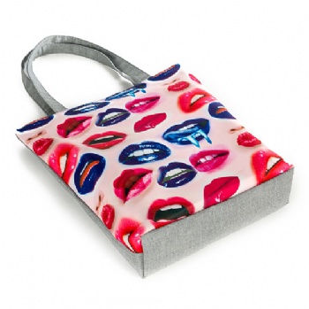 Nice quality full digital printing canvas tote shopper beach bag handbag