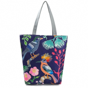 Promotional cheap digital printing canvas shopper tote beach bag handbag