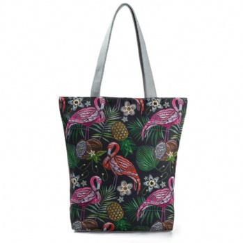 Promotional cheap digital printing canvas shopper tote beach bag handbag