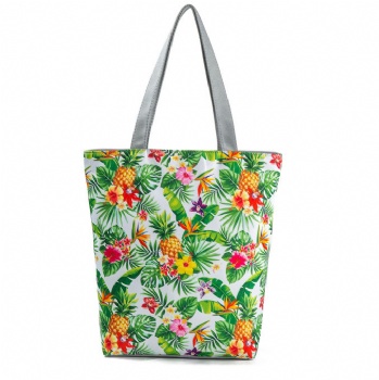 Promotional cheap digital printing canvas shopper tote beach bag handbag