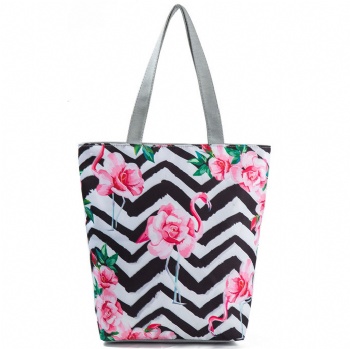 Promotional cheap digital printing canvas shopper tote beach bag handbag