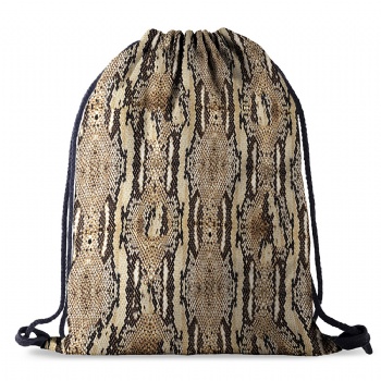 Women's Digital Printing Draw String Backpack Printed Rucksack Bag