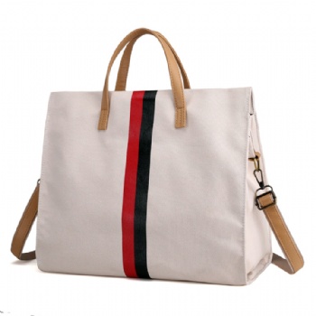 Zingy 2-in-1 cotton canvas tote shoulder bag girl's street bags