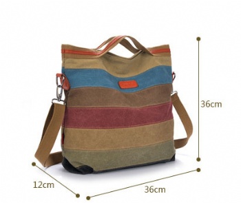 Vintage style merged canvas laptop tote shoulder bag for girls