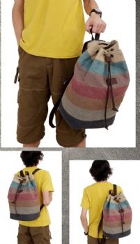 European-style large merged canvas haversack girls retro rucksack fashion backpack