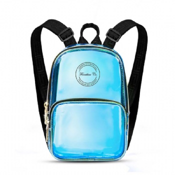 Lady's Zingy Irridescent Neon PVC Backpack Bag Small Daypack New Fashion