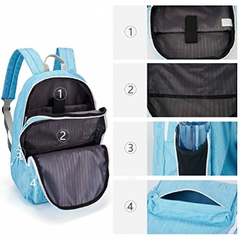 Preppy style female daypack school backpack bag for college girls