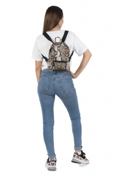 Chic python&snake skin digital printing mini backbag small bagpack for girls and women