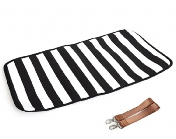 Large Black White Striped Mommy Tote Diaper bag Stylish Baby Bag Nappy Shoulder Hand Bags