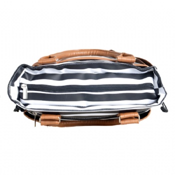 Large Black White Striped Mommy Tote Diaper bag Stylish Baby Bag Nappy Shoulder Hand Bags