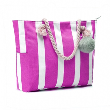 Trendy cotton canvas beach shoulder bag handbags for girls and women