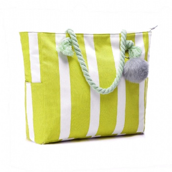 Classic cotton canvas beach tote bag shoulder beach bag for girls