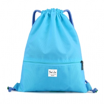 Breatheable Nylon Ripstop Drawstring Backpack Sports Gym Sack Bagpack
