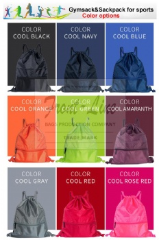 Versatile drawstring bagpack gymsack cinch bags-born for sports