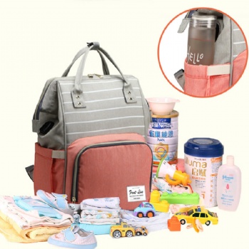 Classical 2-in-1 mother nappy bagpack diaper tote backpack for mammy