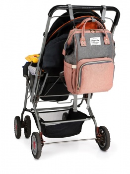 Classic 2-in-1 functional mom's diaper backpack with dual top tote handles