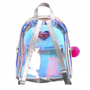 Zingy Mini Style Holograhic PVC Backpack Girls&Kids  Hologram Clear TPU Daypack Rucksack