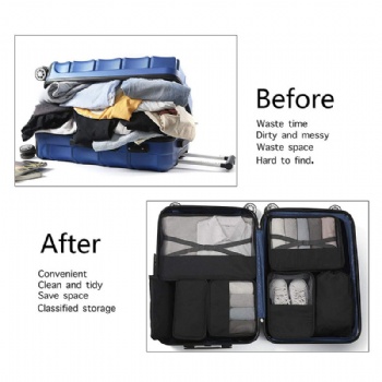 Factory direct branded compression travel packing bag travel organizer packing cubes 7pcs