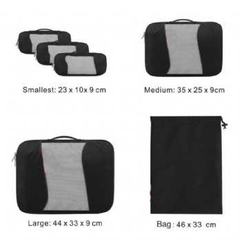 Bespoken branding compression travel packing bag travel organizer packing cubes 6pcs