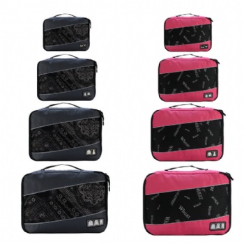 Custom logo branding OEM compression travel packing bag travel organizer packing cubes 8pcs