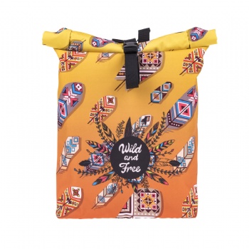 Trendy full digital printing rolltop rucksack backpack top roll up daypack street packs